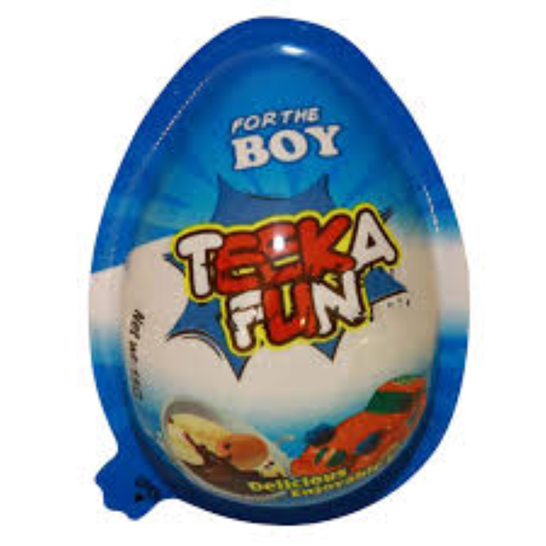 TEEKA FUN SMALL CHOCOLATE EGG BOY 15G